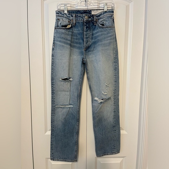 Rag & Bone Nina Cigarette Dana Point Distressed Denim High Rise Jeans 26 - Picture 6 of 15